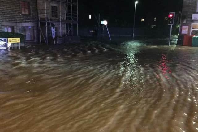 Floods in Galgate last year.