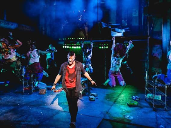 A previous cast of American Idiot, the Green Day musical