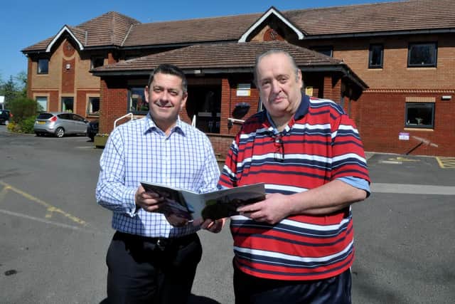 Ian Haydock at Derian House Children's Hospice with David Robinson