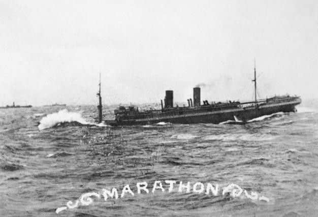 Troop ship Marathon which carried Henry Kitching from Australia back to Britain