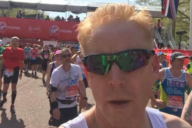 Stuart Clayton, chief executive of Galloway's, completed the London Marathon 2018