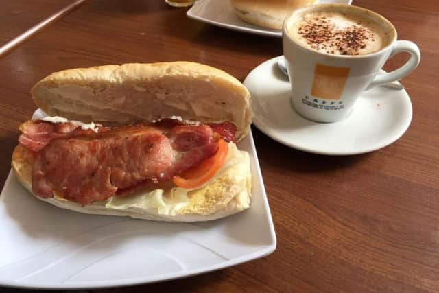 A BLT and a cappucino at the i-Smile cafe in Plungington Road