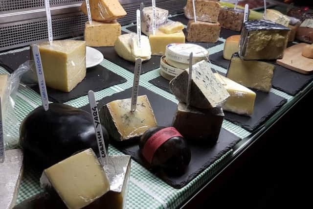 Cheese selection at Winedown, Preston