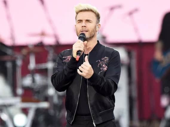 Gary Barlow on stage