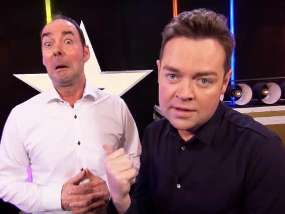 Tony Brown with Stephen Mulhern on Britain's Got More Talent