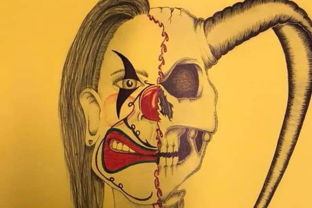 Macabre artwork sent to Steve by Death Row inmate Loran Cole