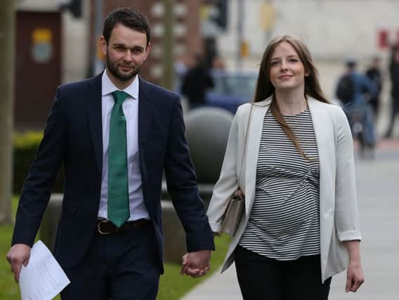 Daniel McArthur and his wife Amy. Photo credit: Brian Lawless/PA Wire