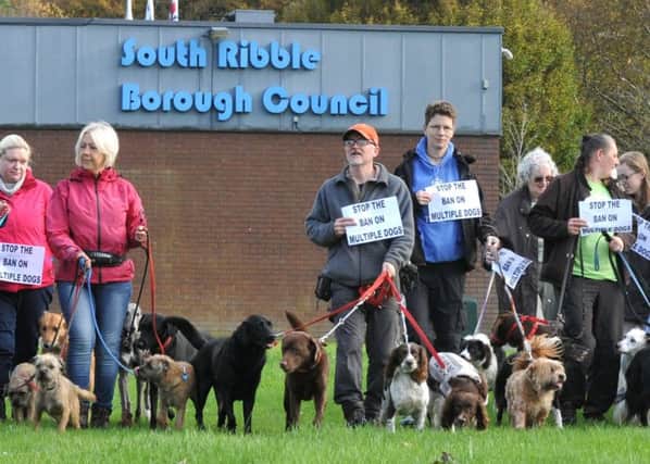 The dog-walking protest back in November