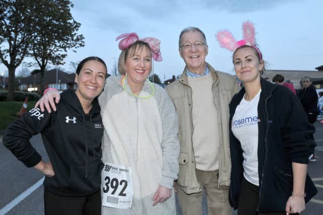 Rosemere chairman Peter Mileham with fellow walkers in the Walk in the Dark fund-raiser
