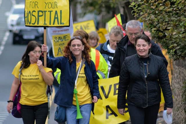 Protestors out Chorley Hospital