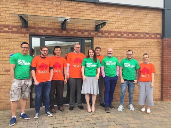 Members of Utiligroup in Chorley are doing three sporting challenges for Macmillan Cancer Care and Maggie's Centres