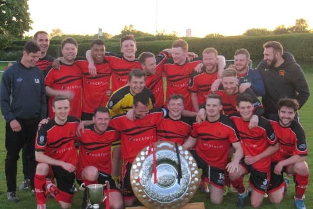 Garstang celebrate winning the West Lancashire League Premier Division title