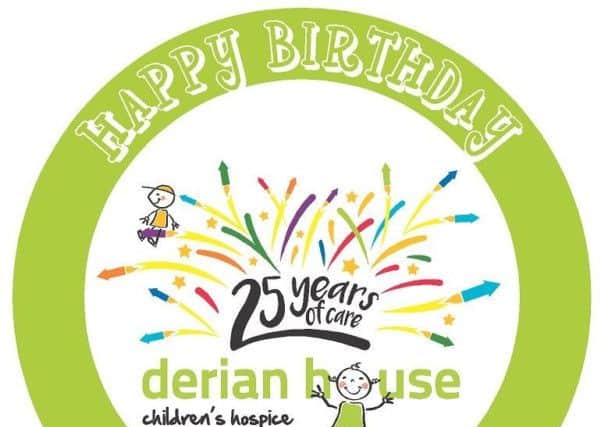 Derian House 25th anniversary logo