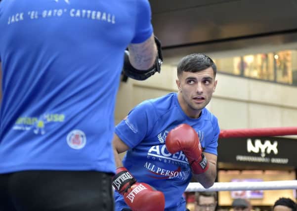 Jack Catterall during a public workout in Leeds on Wednesday. Picture: Steve Riding