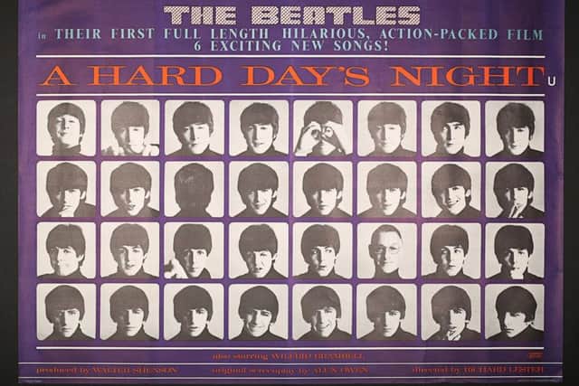 A poster for The Beatles' A Hard Day's Night 1964