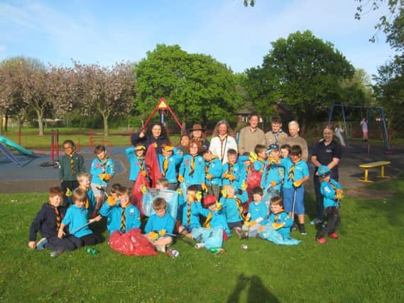 Members of 8th Penwortham St Teresas Beaver Scouts joined the Great Plastic Pick Up national event
