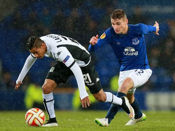 Ryan Ledson in action for Everton in the Europa League