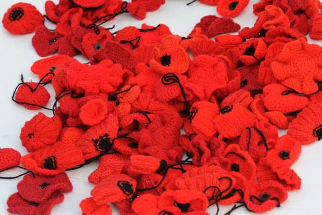 Poppies which have already been collected at Barnacre Road Primary