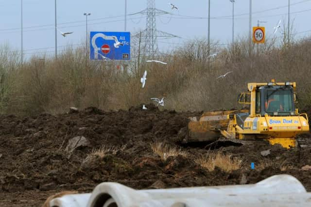 The land by the M65 has been cleared