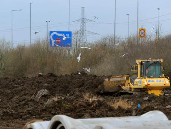 The land by the M65 has been cleared