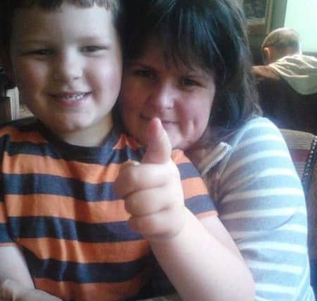 Tracy Alty, who died of bowel cancer in 2015 and her son Alfie Bolton