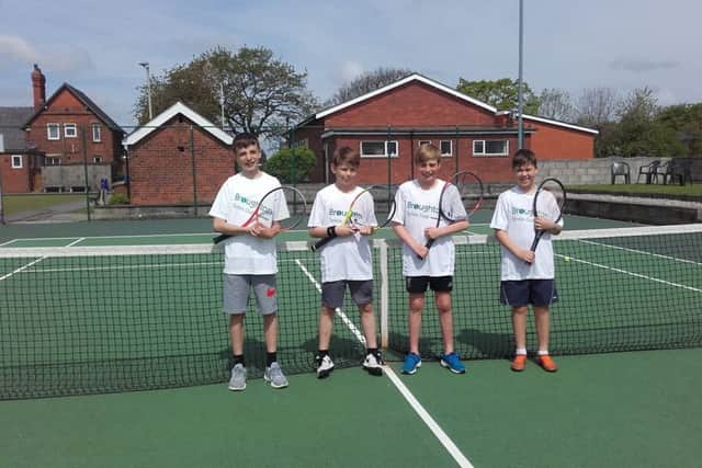 Broughton and District Club: The Under 12s tennis team in the Ribble Tennis League