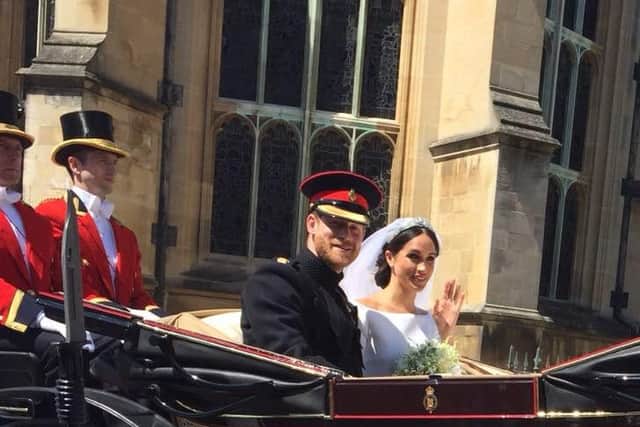 Gulab Singh captured the moment newlyweds Prince Harry and Meghan Markle departed from Windsor Castle