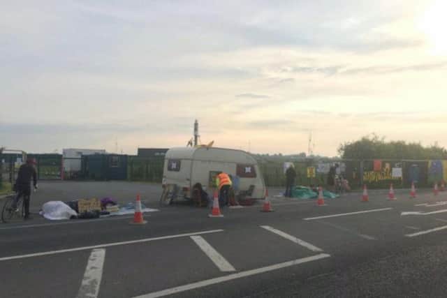 A contraflow has been put in place near to the site