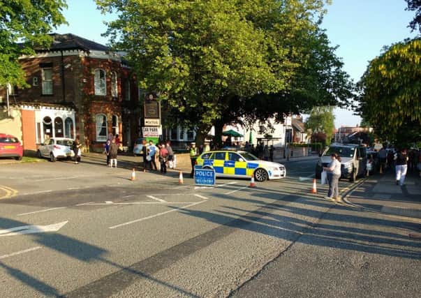 Police cordon off an area in Swinley