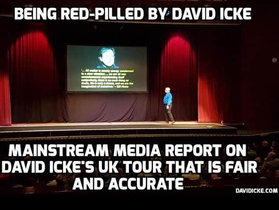 The Lancashire Post review of David Icke's talk was welcomed on his website davidicke.com