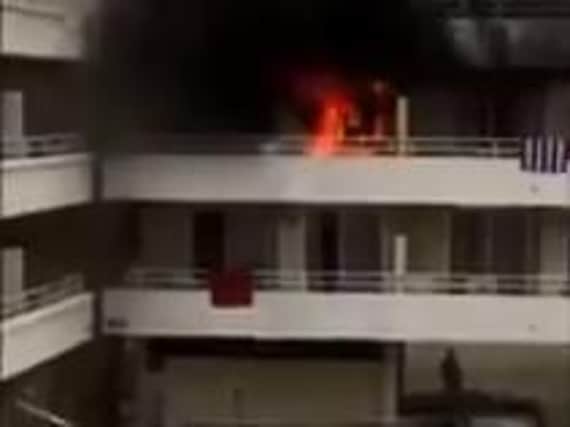A holiday maker from Chorley, Hazel Bromiley who was caught up in the fire drama tweeted a shocking video showing black smoke pouring out of a room at her hotel.
