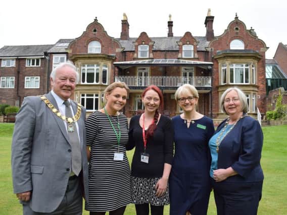 From left, the former Mayor of Preston Coun Brian Rollo, Head of Community Engagement St Catherines Hospice, Emma Jacovelli, Senior Fundraiser Galloways, Emma Russ, Director of Finance and Technical, St Catherines Hospice, Sue Clemson and Mayoress Trisha Rollo.