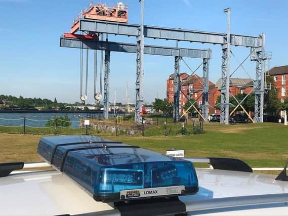 Police in Preston are warning members of the public to take care after two teenagers risked their lives climbing up a crane.