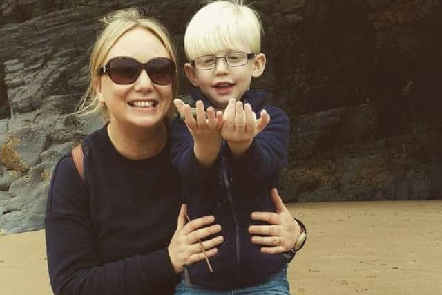 Sian Hartley with her son Ollie