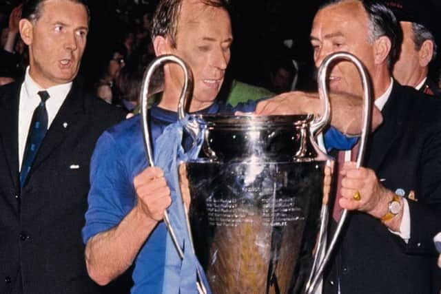 Bobby Charlton with the European Cup