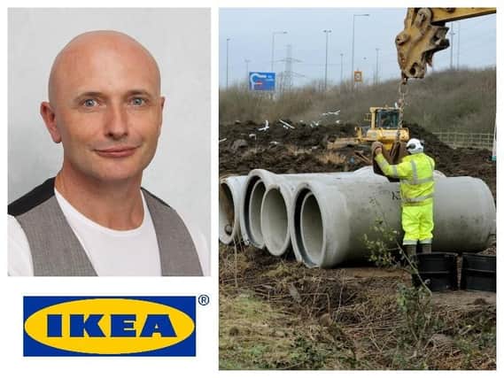 Building work has already begun on the site at Cuerden, which had been intended for Ikea. Left, UCLans Robin Carey.