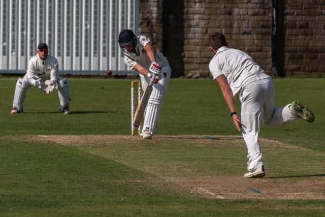 Ed Moulton is lbw to Danny Gilbert. Photo by Tim Gilbert (Preston Photographic Society