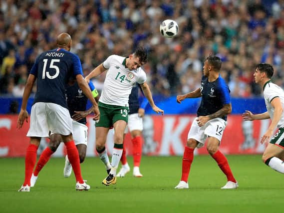 Alan Browne in action for the Republic of Ireland against France in the Stade de France on Monday night