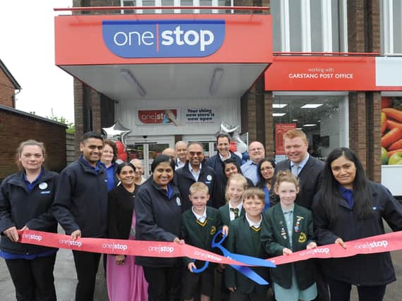 Opening of the new One Stop Shop and Post Office in Garstang with pupils from Garstang St Thomas Primary School.