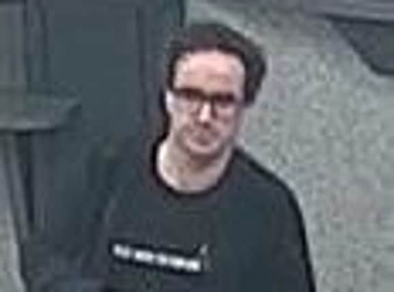 Police would like to speak to this man in connection with the incident at Preston Train Station