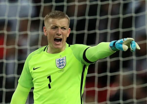 Jordan Pickford (above) is hoping to beat Jack Butland and Nick Pope to the England No.1 spot