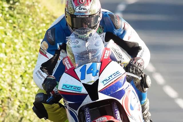 Dan Kneen racing at the 2017 Isle of Man TT